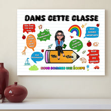 Charger l'image dans la galerie, Enseignante Bloc Acrylique personnalisée, Cadeaux pour la fête des enseignants, Dans cette classe nous sommes une équipe