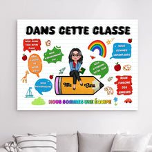 Charger l'image dans la galerie, Enseignante Bloc Acrylique personnalisée, Cadeaux pour la fête des enseignants, Dans cette classe nous sommes une équipe