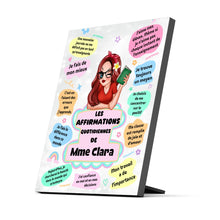 Charger l'image dans la galerie, Enseignante Impression sur table personnalisée, Cadeaux pour la fête des enseignants, Affirmations quotidiennes de l'enseignant