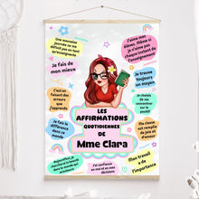 Charger l'image dans la galerie, Enseignante Impression sur table personnalisée, Cadeaux pour la fête des enseignants, Affirmations quotidiennes de l'enseignant