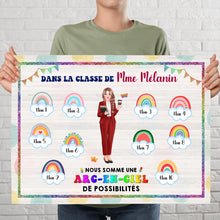 Charger l'image dans la galerie, Enseignante Poster personnalisée, Cadeaux pour la fête des enseignants, L'arc-en-ciel des salles de classe