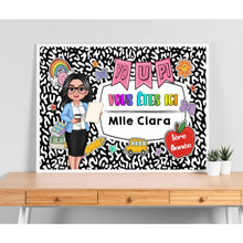 Charger l'image dans la galerie, Enseignante Plaque De Porte personnalisée, Cadeaux pour la fête des enseignants, Youpi Vous êtes ici