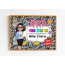 Charger l'image dans la galerie, Enseignante Plaque De Porte personnalisée, Cadeaux pour la fête des enseignants, Youpi Vous êtes ici