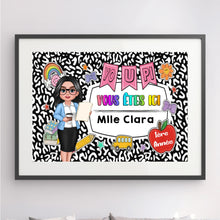 Charger l'image dans la galerie, Enseignante Plaque De Porte personnalisée, Cadeaux pour la fête des enseignants, Youpi Vous êtes ici