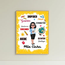 Charger l'image dans la galerie, Enseignante Toile à suspendre personnalisée, Cadeaux pour la fête des enseignants, Enseigner Aimer Inspirer Connecter