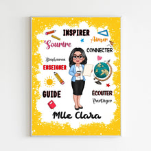 Charger l'image dans la galerie, Enseignante Toile à suspendre personnalisée, Cadeaux pour la fête des enseignants, Enseigner Aimer Inspirer Connecter