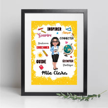 Charger l'image dans la galerie, Enseignante Toile à suspendre personnalisée, Cadeaux pour la fête des enseignants, Enseigner Aimer Inspirer Connecter