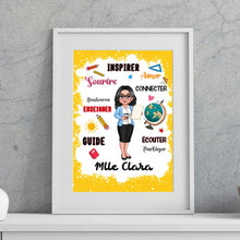Charger l'image dans la galerie, Enseignante Toile à suspendre personnalisée, Cadeaux pour la fête des enseignants, Enseigner Aimer Inspirer Connecter