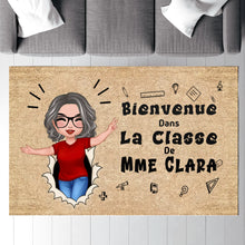 Charger l'image dans la galerie, Professeure Bienvenue Dans La Classe Tapis personnalisé, Paillasson Cadeaux pour la fête des enseignante