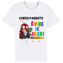 Charger l'image dans la galerie, Enseignante Sac fourre-tout personnalisée, Tote bag Cadeaux pour la fête des enseignants, Chers Parents, À vous de jouer!