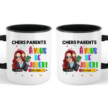 Charger l'image dans la galerie, Enseignante Sac fourre-tout personnalisée, Tote bag Cadeaux pour la fête des enseignants, Chers Parents, À vous de jouer!