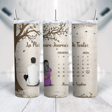 Charger l'image dans la galerie, Calendrier Gobelet personnalisée, Tumbler Cadeaux  pour mari et femme, les couples année ensemble, La Meilleure Journée De Toutes