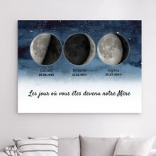 Charger l'image dans la galerie, Phase de Lune Gobelet personnalisé, Tumbler Cadeaux pour maman, Fête des Mères, Le jour où vous êtes devenu notre Mère