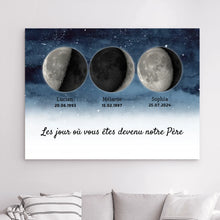 Charger l'image dans la galerie, Phase de Lune Gobelet personnalisé, Tumbler Cadeaux pour papa, Fête des pères, Le jour où vous êtes devenu notre père
