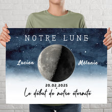 Charger l'image dans la galerie, Phase de Lune Gobelet personnalisé noms, Saint-Valentin Cadeaux pour couple, Épouse et mari, Le début de notre éternité