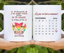 Charger l'image dans la galerie, Tasse de voyage personnalisé, Gobelet Saint-Valentin Cadeaux pour couple, LGBT, Couple main dans la main