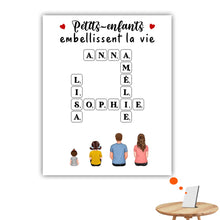 Charger l'image dans la galerie, Mots croisé Tasse de voyage personnalisée, Tumbler cadeau pour Grand-mère, grand-père, Petits-enfants embellissent la vie