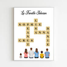 Charger l'image dans la galerie, Mots croisé Tasse de voyage personnalisée Famille Noms, Tumbler cadeau pour Famille, Maman at papa chien, chat