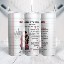 Charger l'image dans la galerie, Gobelet personnalisée noms, Tumbler cadeau pour couple, femme, mari, petit ami, petite amie, Le jour où je t'ai rencontré