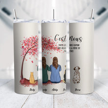 Charger l'image dans la galerie, Jusqu'à 3 animaux de compagnie, Gobelet personnalisée, Tumbler Couple et animal de compagnie, cadeau familial