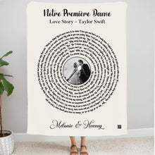 Charger l'image dans la galerie, Paroles de chanson poster personnalisée, couple photo musical, cadeau pour d'anniversaire, chanson de mariage danse