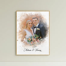 Charger l'image dans la galerie, Photo de famille Poster personnalisée cadeau pour la fête des pères pour papa, mari ou grand-père, amour et souvenirs