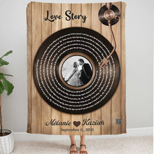Charger l'image dans la galerie, Paroles chanson poster personnalisée couple photo musical cadeau pour d'anniversaire, chanson de mariage danse