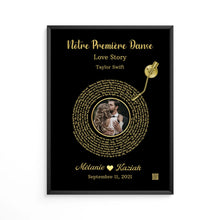 Charger l'image dans la galerie, Paroles chanson Toile personnalisée couple photo musical cadeau pour d'anniversaire, chanson de mariage danse
