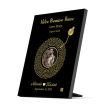 Charger l'image dans la galerie, Paroles chanson Toile personnalisée couple photo musical cadeau pour d'anniversaire, chanson de mariage danse