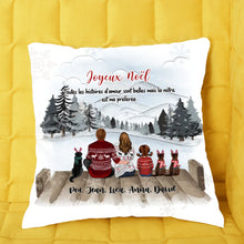 Charger l'image dans la galerie, Chien Chat et Couple avec bébé Noël personnalisés Ornements, cadeau pour papa et maman chien, chat, C'est nous