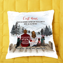 Charger l'image dans la galerie, Chien Chat et Couple Noël personnalisés Ornements avec des noms, cadeau pour papa et maman chien, chat, C'est nous