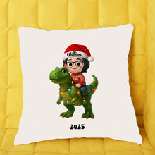 Charger l'image dans la galerie, Personnalisés Ornements, Décoration de Noël  Cadeaux Pour Famille, Petit garçon Enfant mignon avec un dinosaure
