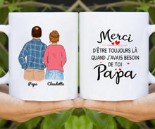 Charger l'image dans la galerie, Porte-clés rectangulaire personnalisé, cadeaux pères et filles pour papa, Fête des Pères, Merci Papa