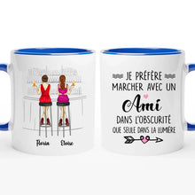 Charger l'image dans la galerie, Jusqu'à 6 filles, Porte-clés rectangulaire personnalisé meilleure amie, tasse sœurs de cœur, noms et arts personnalisés
