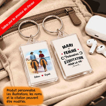 Charger l'image dans la galerie, Porte-clés acrylique cheval personnalisable, tasse cheval, Tasse de café personnalisée de couple d'équitation