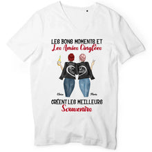 Charger l'image dans la galerie, Jusqu'à 3 filles, Porte-clés acrylique personnalisé meilleure amie, t shirt bff pour 2, noms et arts personnalisés