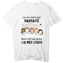 Charger l'image dans la galerie, Jusqu'à 9 chats, Porte-clés acrylique personnalisé chat, La vie n'est pas parfaite mais c'est pas grave j'ai mon chat