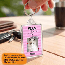 Charger l'image dans la galerie, Porte-clés acrylique personnalisé chien chat animaux, Photo des animaux, papa chat, mug papa chat, papa chien