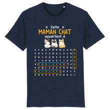 Charger l'image dans la galerie, Jusqu'à 9 chats, mots mêlés chat noms, T-shirt personnalisé Pour Maman chat, Cette Maman Chat Appartient À