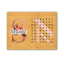 Charger l'image dans la galerie, Plaque De Porte En Métal Mots mêlés noms personnalisé, Alphabet Tapis Cadeau pour la famille, Couple, Nom de famille