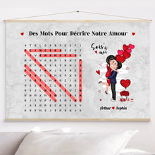 Charger l'image dans la galerie, Mots mêlés Toile personnalisé, Saint-Valentin Cadeaux pour couple, Épouse et mari, Mots pour décrire notre amour