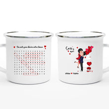 Charger l'image dans la galerie, Mots mêlés Mug personnalisé, Tasse Saint-Valentin Cadeaux pour couple, Épouse et mari, Mots pour décrire notre amour