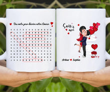 Charger l'image dans la galerie, Mots mêlés Mug personnalisé, Tasse Saint-Valentin Cadeaux pour couple, Épouse et mari, Mots pour décrire notre amour