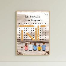 Charger l'image dans la galerie, Mots mêlés Plaid personnalisée, Couverture cadeau pour Famille, Maman at papa chien, chat, La famille pour toujours