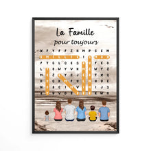 Charger l'image dans la galerie, Mots mêlés Plaid personnalisée, Couverture cadeau pour Famille, Maman at papa chien, chat, La famille pour toujours