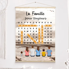 Charger l'image dans la galerie, Mots mêlés Plaid personnalisée, Couverture cadeau pour Famille, Maman at papa chien, chat, La famille pour toujours
