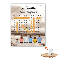 Charger l'image dans la galerie, Mots mêlés Plaid personnalisée, Couverture cadeau pour Famille, Maman at papa chien, chat, La famille pour toujours