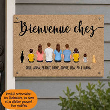 Charger l'image dans la galerie, Plaque De Porte En Métal chien et chat, signe en métal personnalisé, Famille et animaux de compagnie, Bienvenue chez