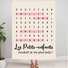Charger l'image dans la galerie, Mots mêlés Poster personnalisée, Toile cadeau pour mamie, papi, Les Petits-enfants rendent la vie plus belle