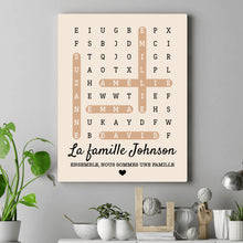 Charger l'image dans la galerie, Mots mêlés Poster personnalisée, Toile cadeau pour Famille, chien, chat, Ensemble, nous formons une famille